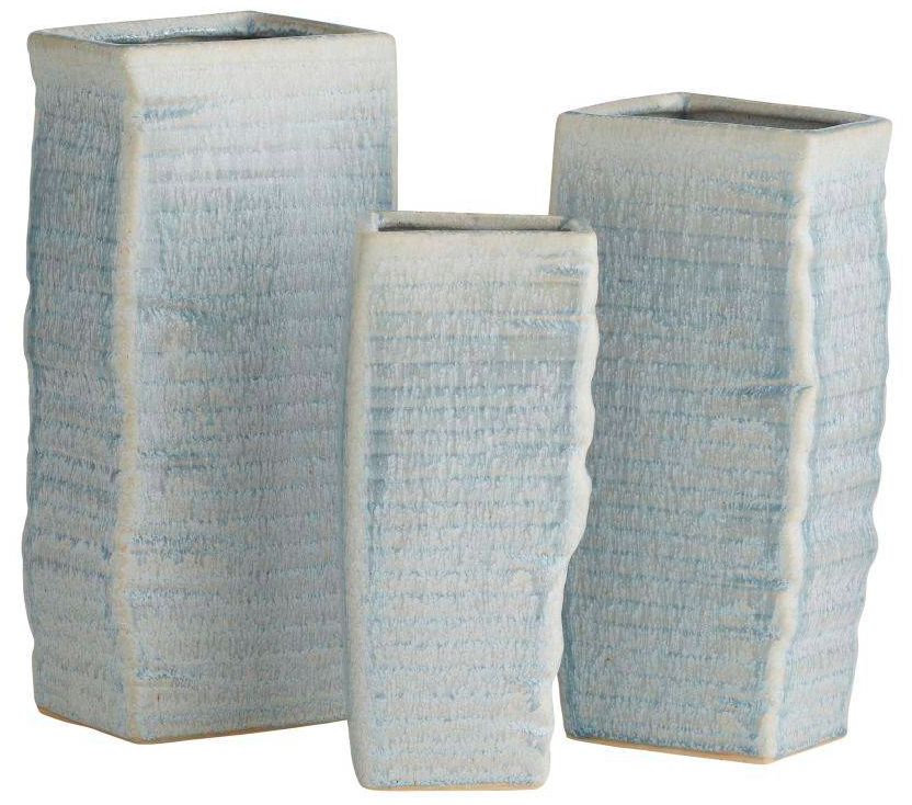 Image 2 Arteriors  Fisher Vases, Set of 3 Icy Morn more views