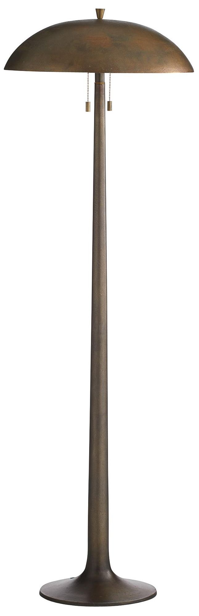 Image 2 Arteriors  Fleetwood  Aluminum Floor Lamp Vintage Brass more views