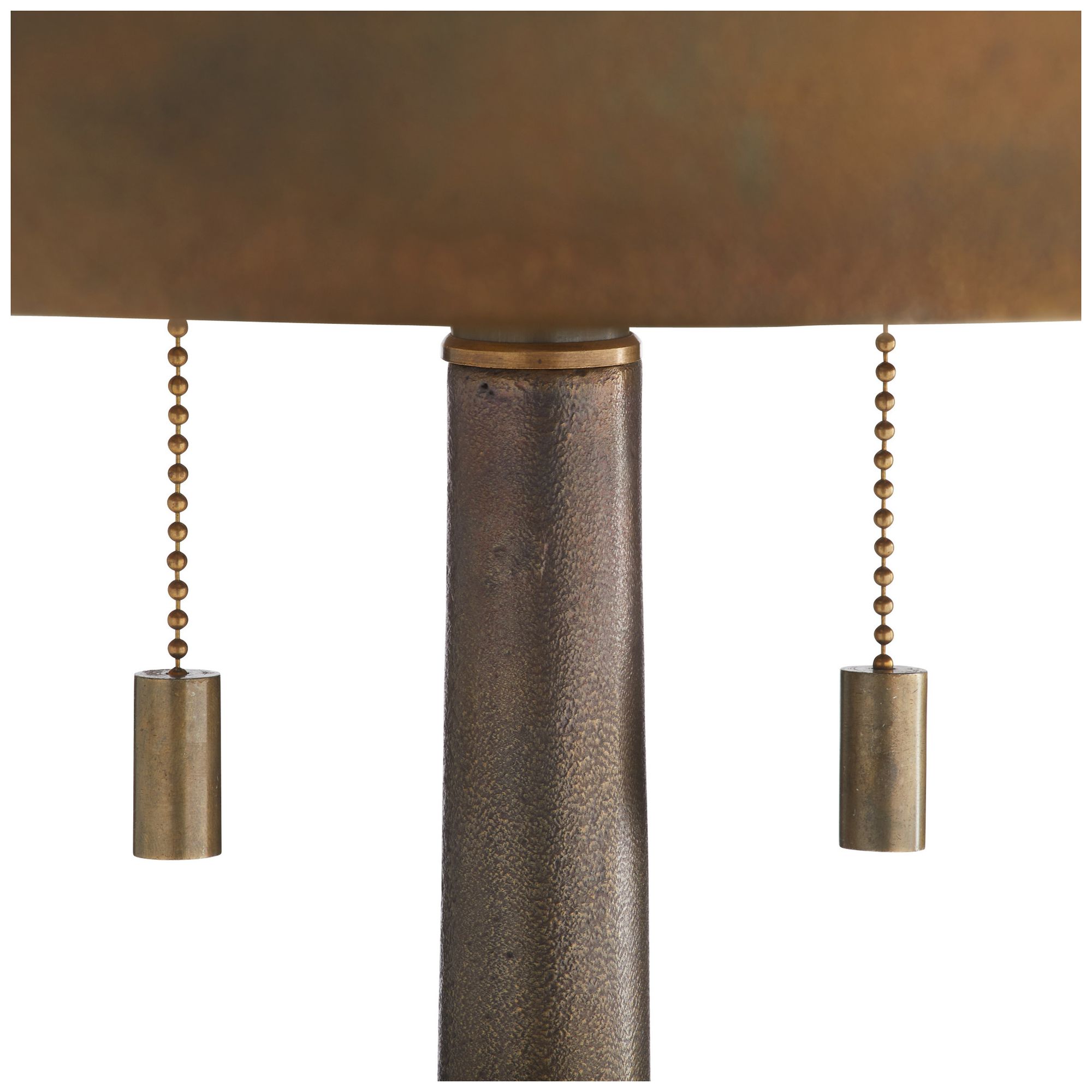 Image 5 Arteriors  Fleetwood  Aluminum Floor Lamp Vintage Brass more views