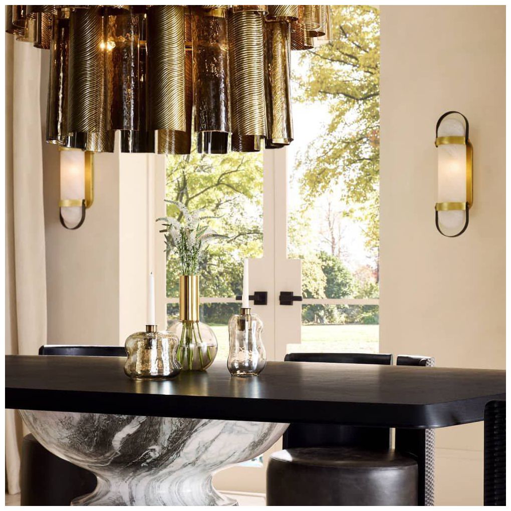 Arteriors  Flemming 20" Sconce Swirl Antique Brass, English Bronze