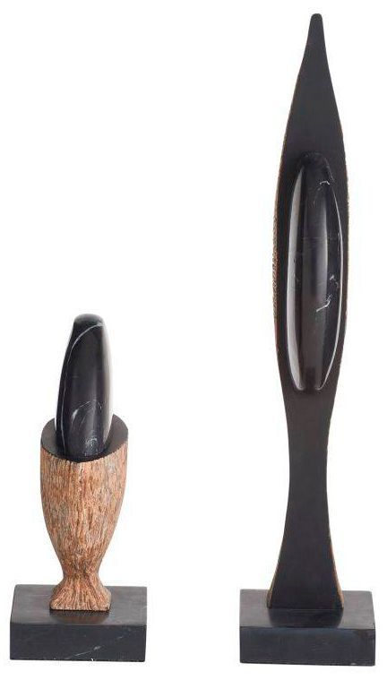 Image 3 Arteriors  Flojo Sculptures, Set of 2 Black more views