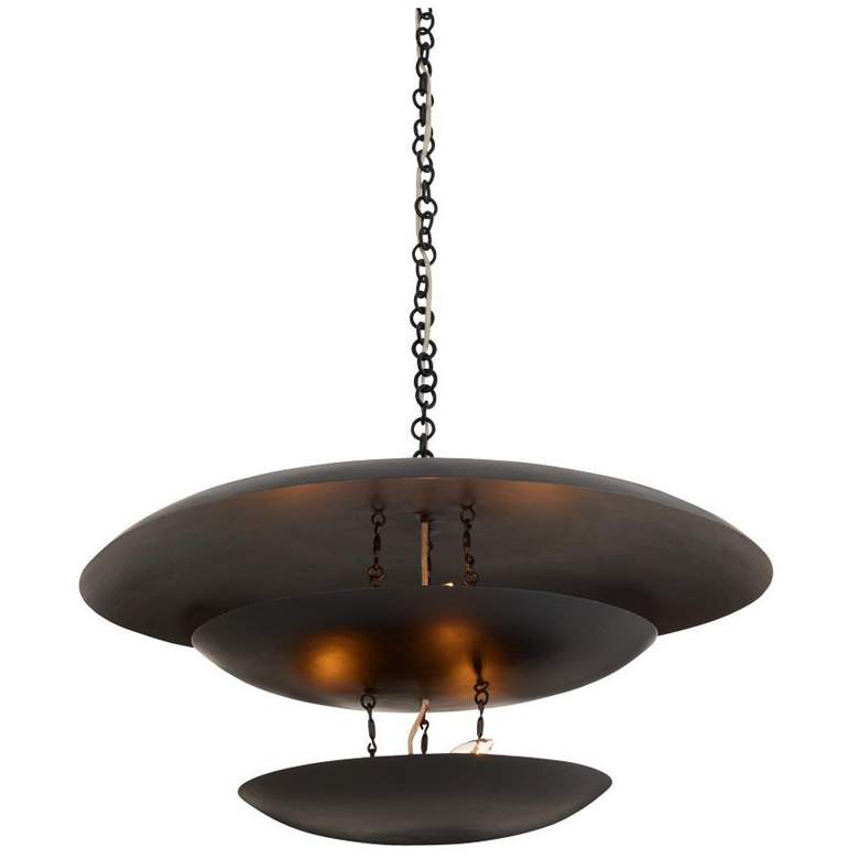 Image 1 Arteriors Florko Chandelier 31" Blackened Iron