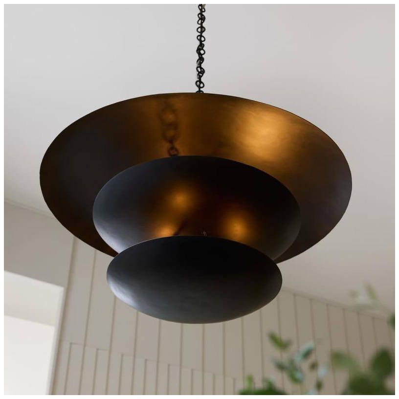 Arteriors Florko Chandelier 31" Blackened Iron