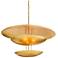 Arteriors Florko Grand Chandelier 42" Gold Leaf
