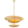 3_Arteriors Florko Grand Chandelier 42" Gold Leaf more views