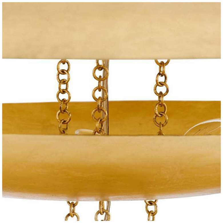 Image 6 Arteriors Florko Grand Chandelier 42" Gold Leaf more views