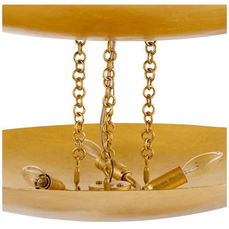 Image 7 Arteriors Florko Grand Chandelier 42" Gold Leaf more views