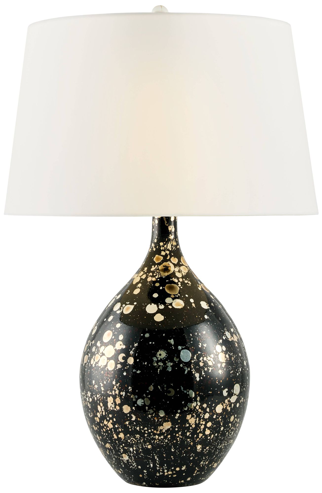 Image 2 Arteriors Flynn Table Lamp Black/Silver Marbled Reactive