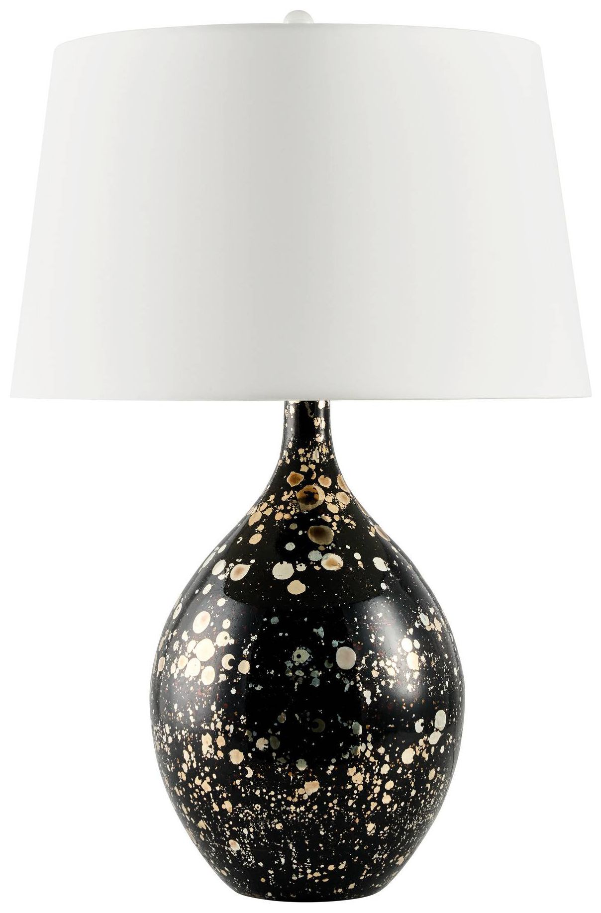 Image 3 Arteriors Flynn Table Lamp Black/Silver Marbled Reactive more views