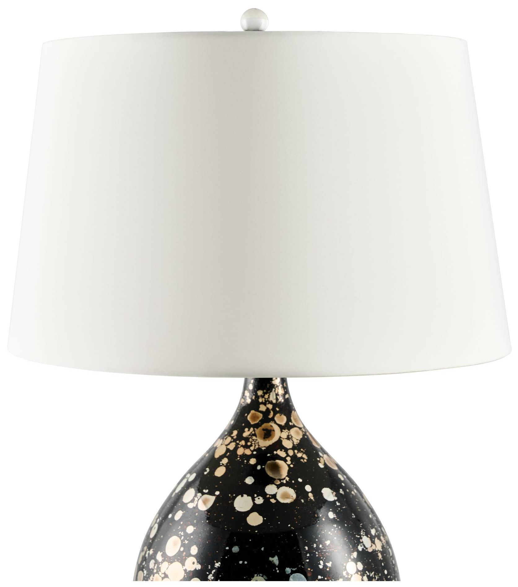 Image 4 Arteriors Flynn Table Lamp Black/Silver Marbled Reactive more views