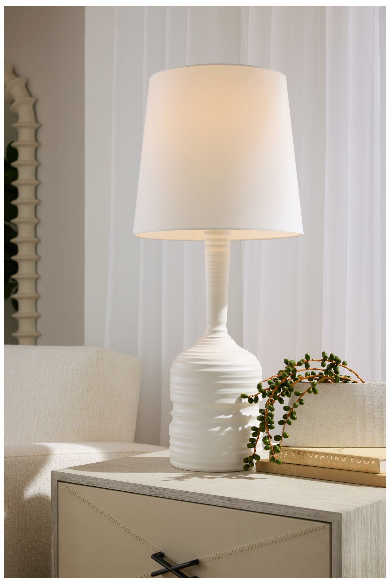 Image 7 Arteriors Fontana Porcelain Lamp White more views