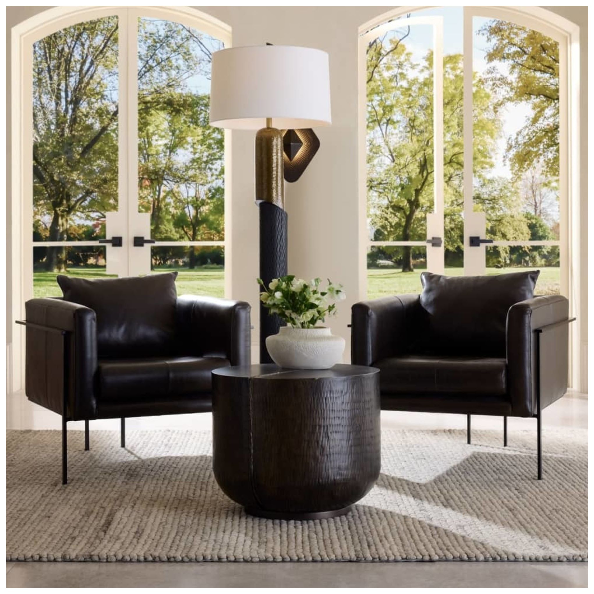 Arteriors  Fosser End Table Antique Bronze