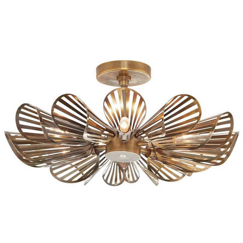 Image 2 Arteriors Francesca Flush Mount 20" Vintage Brass more views
