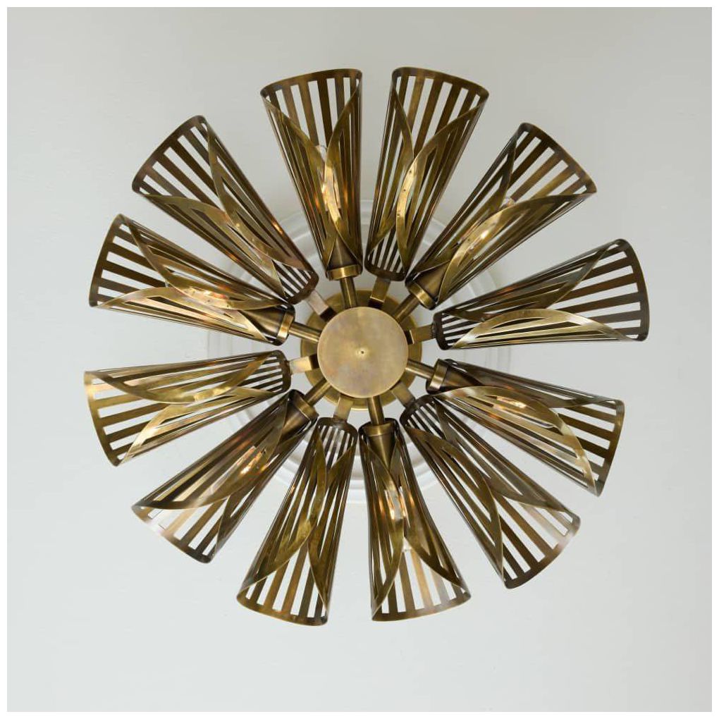 Arteriors  Francesca Flush Mount 20" Vintage Brass