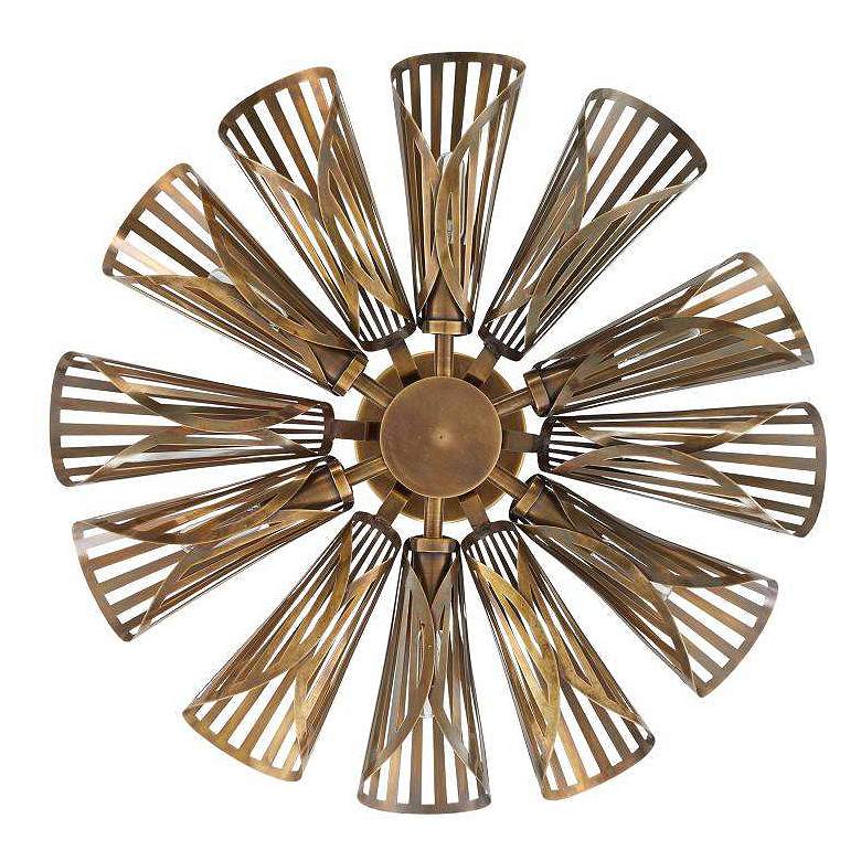 Image 7 Arteriors Francesca Flush Mount 20" Vintage Brass more views