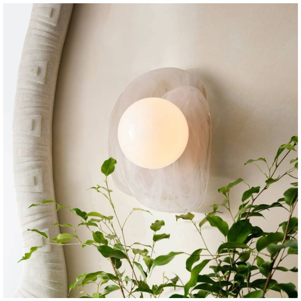 Arteriors  Freeney Sconce 10" Opal White