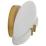 Arteriors  Fresno Sconce 12" Swirl White, Antique Brass
