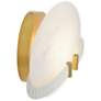Arteriors  Fresno Sconce 12" Swirl White, Antique Brass