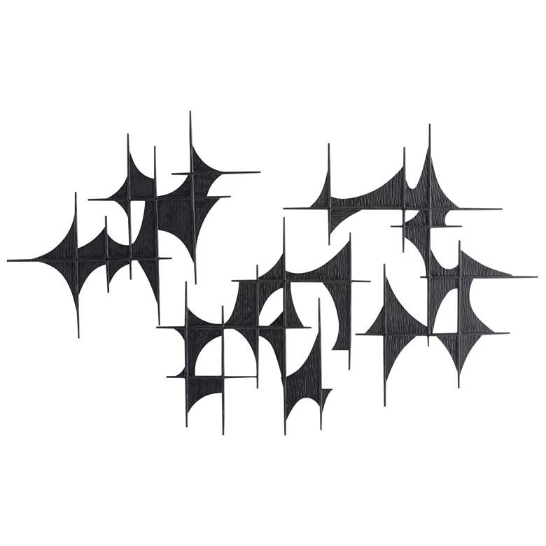 Image 1 Arteriors Freya Wall Plaques Set of 3 Blackened Iron