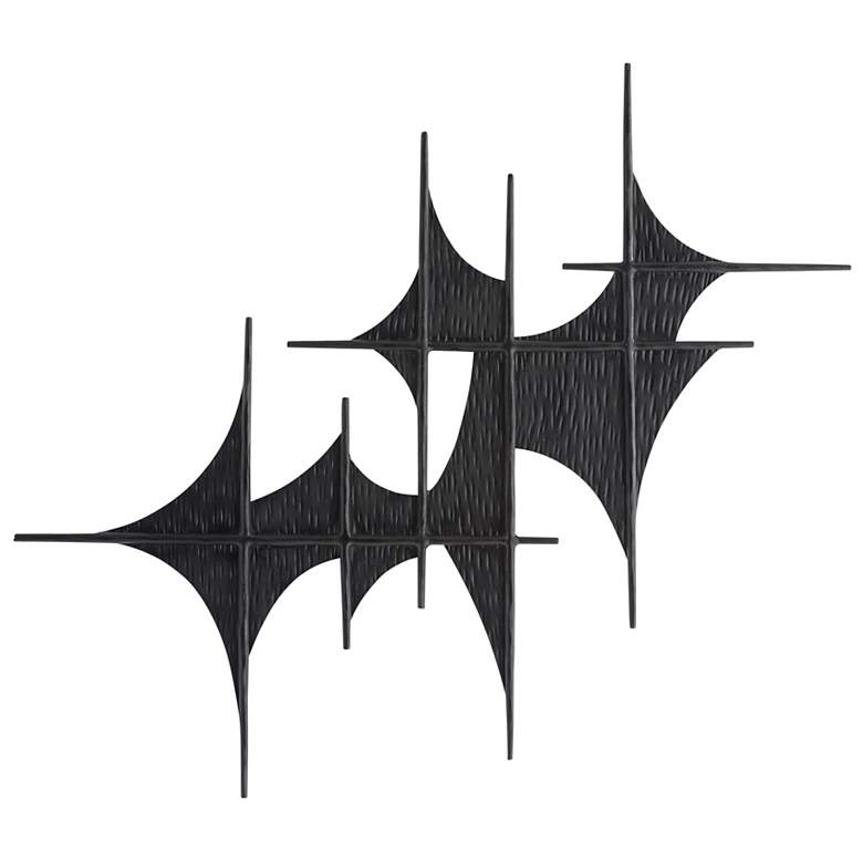 Image 5 Arteriors Freya Wall Plaques Set of 3 Blackened Iron more views