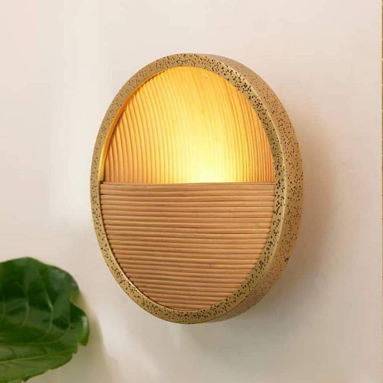 Image 1 Arteriors Garland Sconce 9" Natural Antique Brass