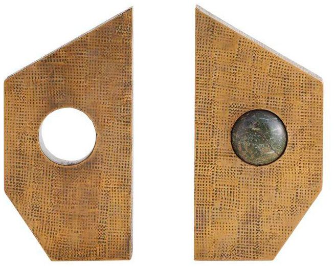 Image 7 Arteriors  Garrick Bookends, Set of 2 Antique Brass more views