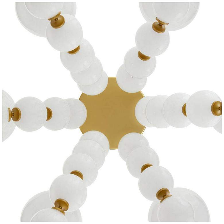 Image 7 Arteriors Genesis Chandelier 42" Opal Antique Brass more views