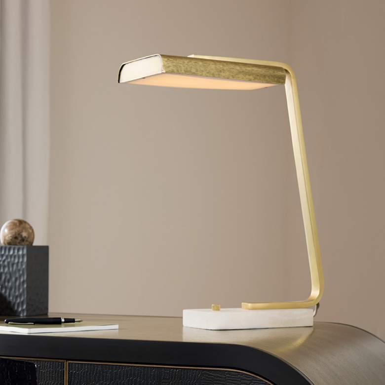 Image 1 Arteriors Genevieve Iron Desk Lamp Antique Brass