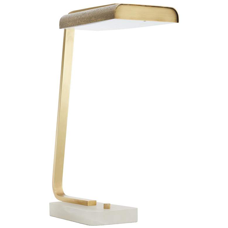 Image 3 Arteriors Genevieve Iron Desk Lamp Antique Brass more views