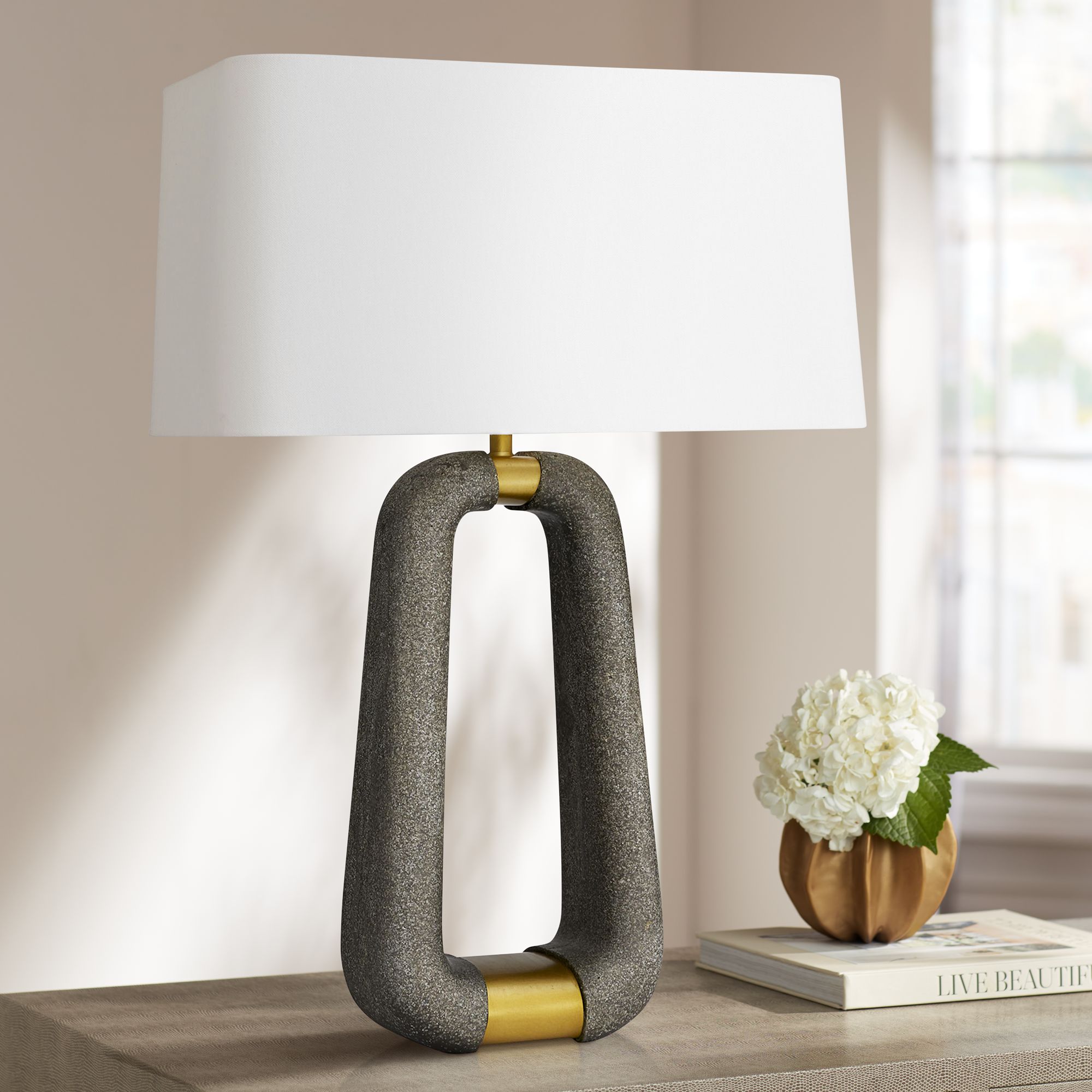 arteriors brass lamp