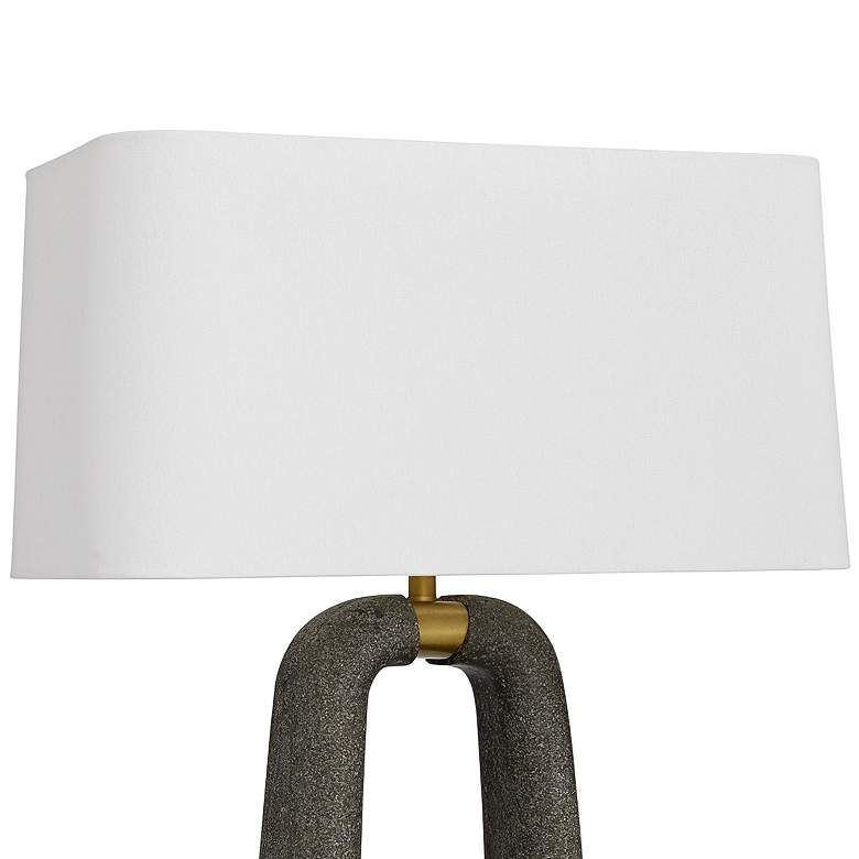 Image 3 Arteriors- Gianni Lamp- 29.5" Graphite Ricestone, Antique Brass more views