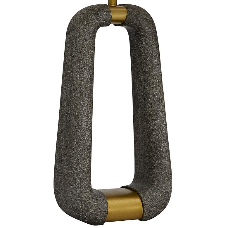 Image 4 Arteriors- Gianni Lamp- 29.5" Graphite Ricestone, Antique Brass more views