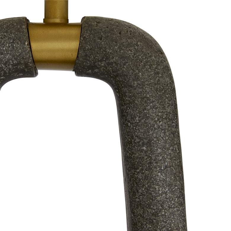 Image 7 Arteriors- Gianni Lamp- 29.5" Graphite Ricestone, Antique Brass more views