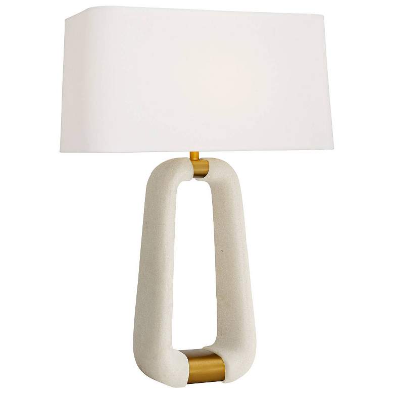 Image 1 Arteriors Gianni Ricestone Composite Lamp Ivory