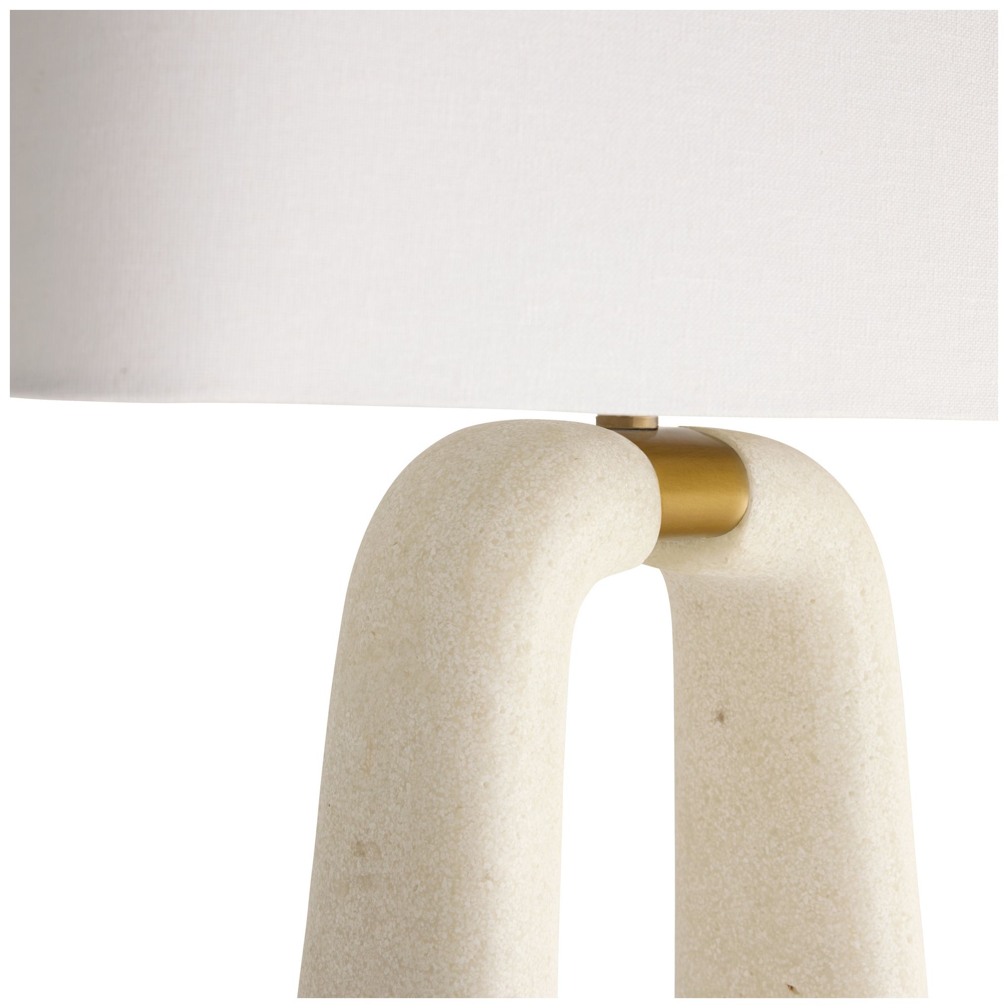 Image 6 Arteriors Gianni Ricestone Composite Lamp Ivory more views