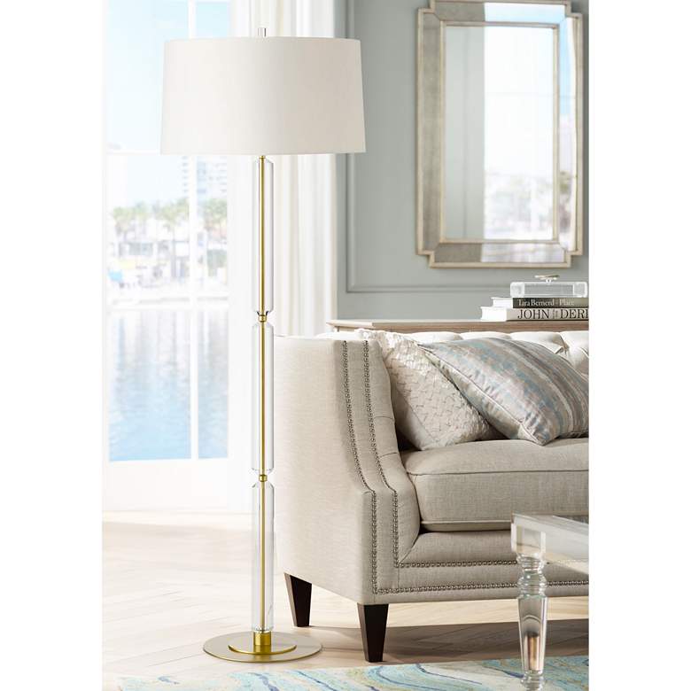 Image 1 Arteriors Gio Floor Lamp Clear Crystal