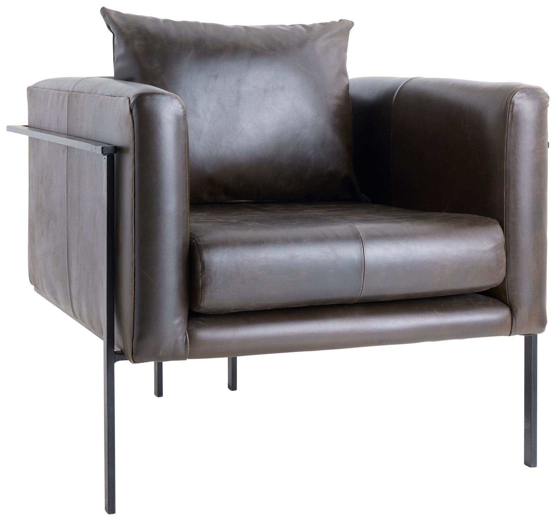 Image 2 Arteriors Giroud Lounge Chair Ore Leather