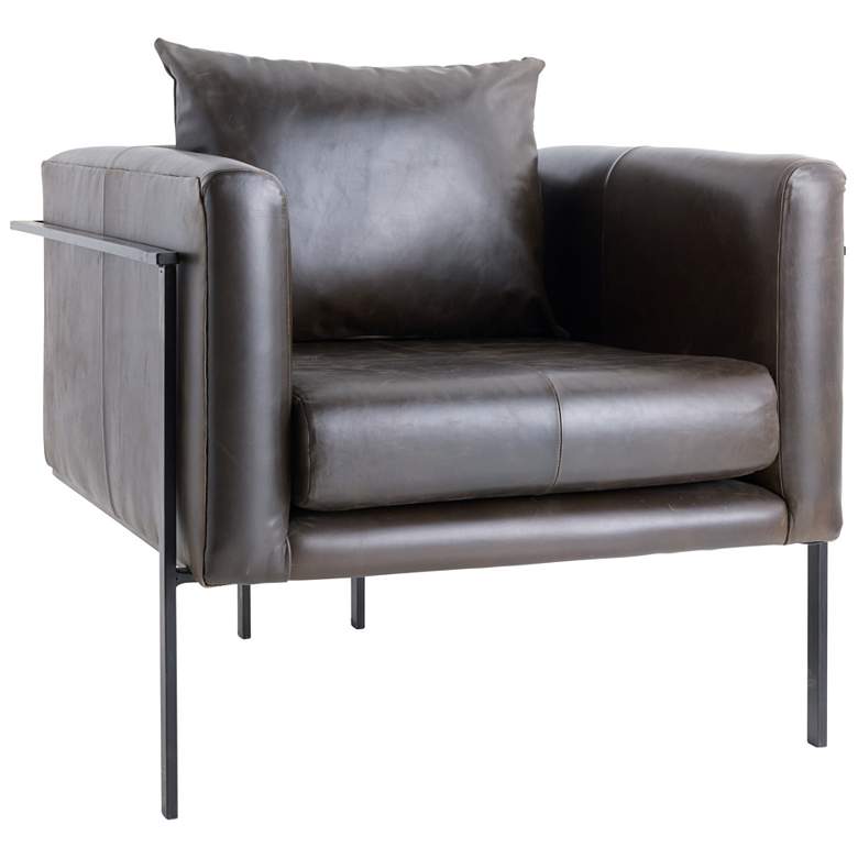 Image 2 Arteriors Giroud Lounge Chair Ore Leather