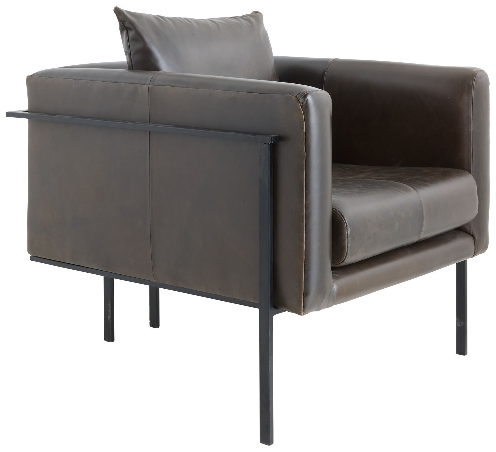 Image 3 Arteriors Giroud Lounge Chair Ore Leather more views