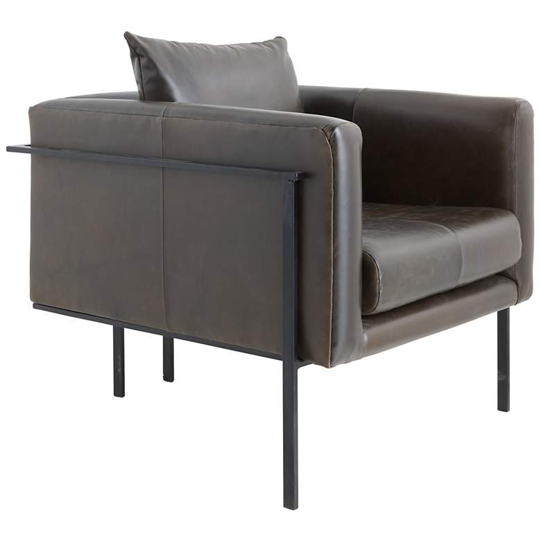 Image 3 Arteriors Giroud Lounge Chair Ore Leather more views