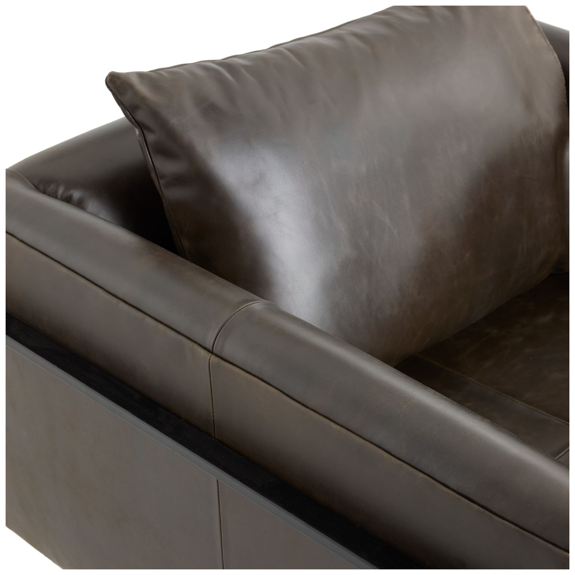 Image 6 Arteriors Giroud Lounge Chair Ore Leather more views