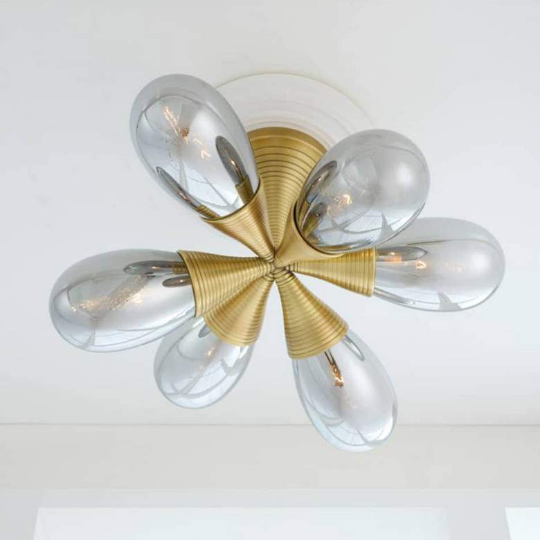 Image 1 Arteriors  Giselle Flush Mount 24" Smoke Luster