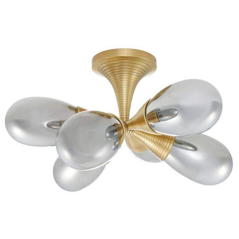 Image 3 Arteriors  Giselle Flush Mount 24" Smoke Luster more views