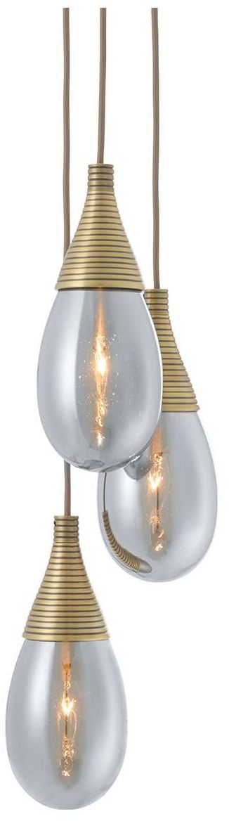 Image 3 Arteriors Giselle Multi Port Chandelier 10" Smoke Luster more views