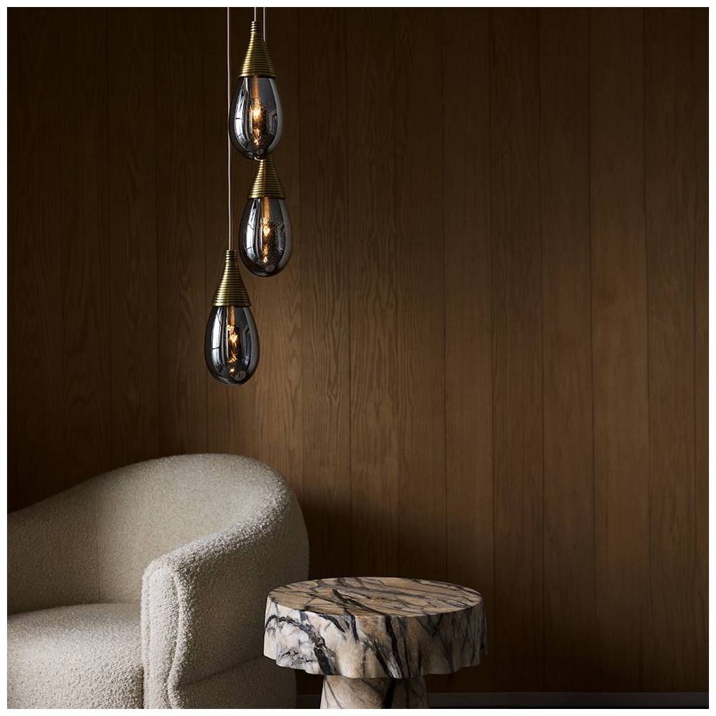 Image 7 Arteriors Giselle Multi Port Chandelier 10" Smoke Luster more views