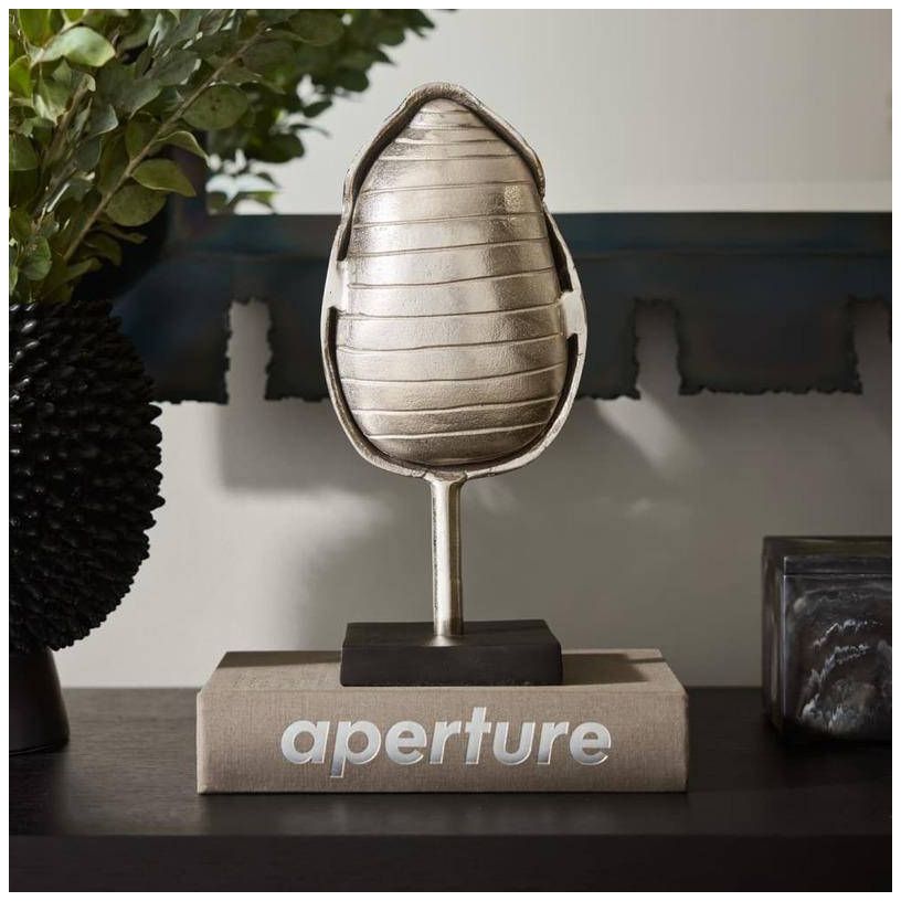 Arteriors Gita Brass  Sculpture Vintage Silver