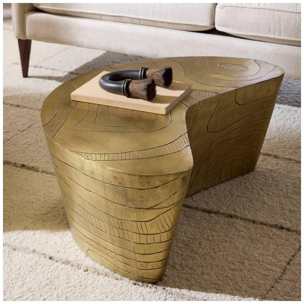 Arteriors  Glasgow Coffee Table Antique Brass