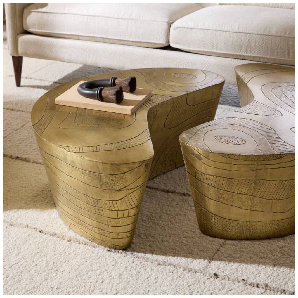 Arteriors  Glasgow Coffee Table Antique Brass