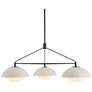 Thumbnail2 of Arteriors Glaze Ivory Stained Crackle Chandelier Blackened Steel