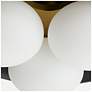 3_Arteriors Glaze Large Matte Black Ceramic Flush Mount Antique Brass more views